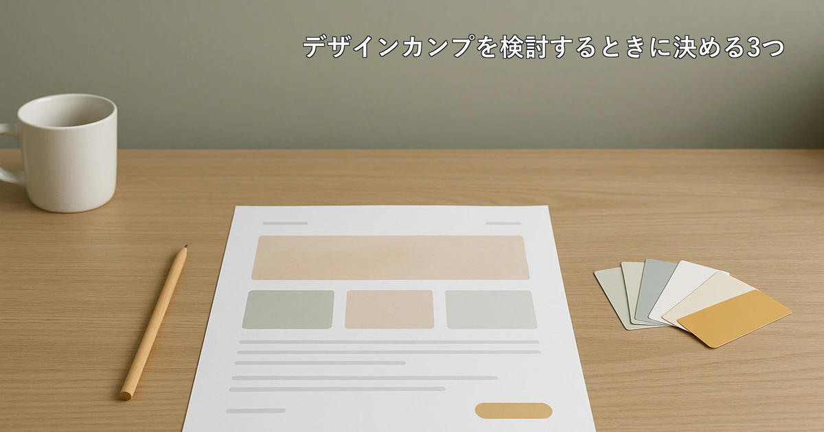 ホームページのデザインを、作る前に見てから決めたい（デザインカンプ作成）｜先に決める3つと、料金表から読めること・費用の目安サムネイル画像