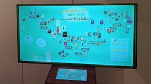 「ゆかりの作家と作品たち」モニター画面