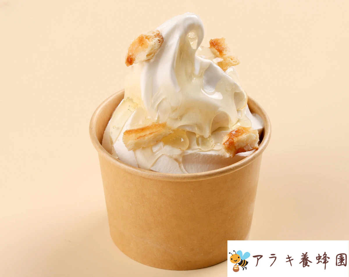 shop-card-はちみつがけソフト<br>~アラキ養蜂園のはちみつ使用~