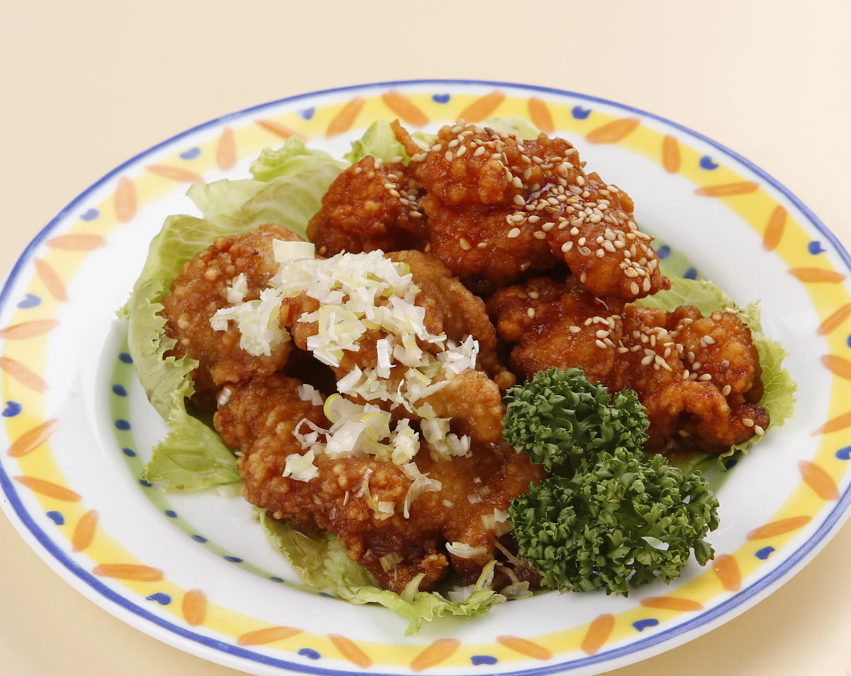 shop-card-アジアン風からあげ盛り合わせ<br>(ヤンニョムチキン3つ・油淋鶏3つ)