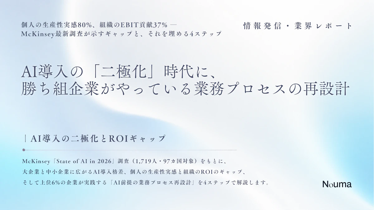 AI導入の「二極化」時代に、勝ち組企業がやっている業務プロセスの再設計