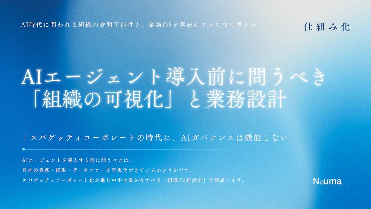 AIエージェント導入前に問うべき「組織の可視化」と業務設計