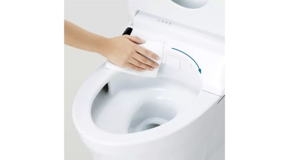フチなしウォシュレット|掃除もひとふき
