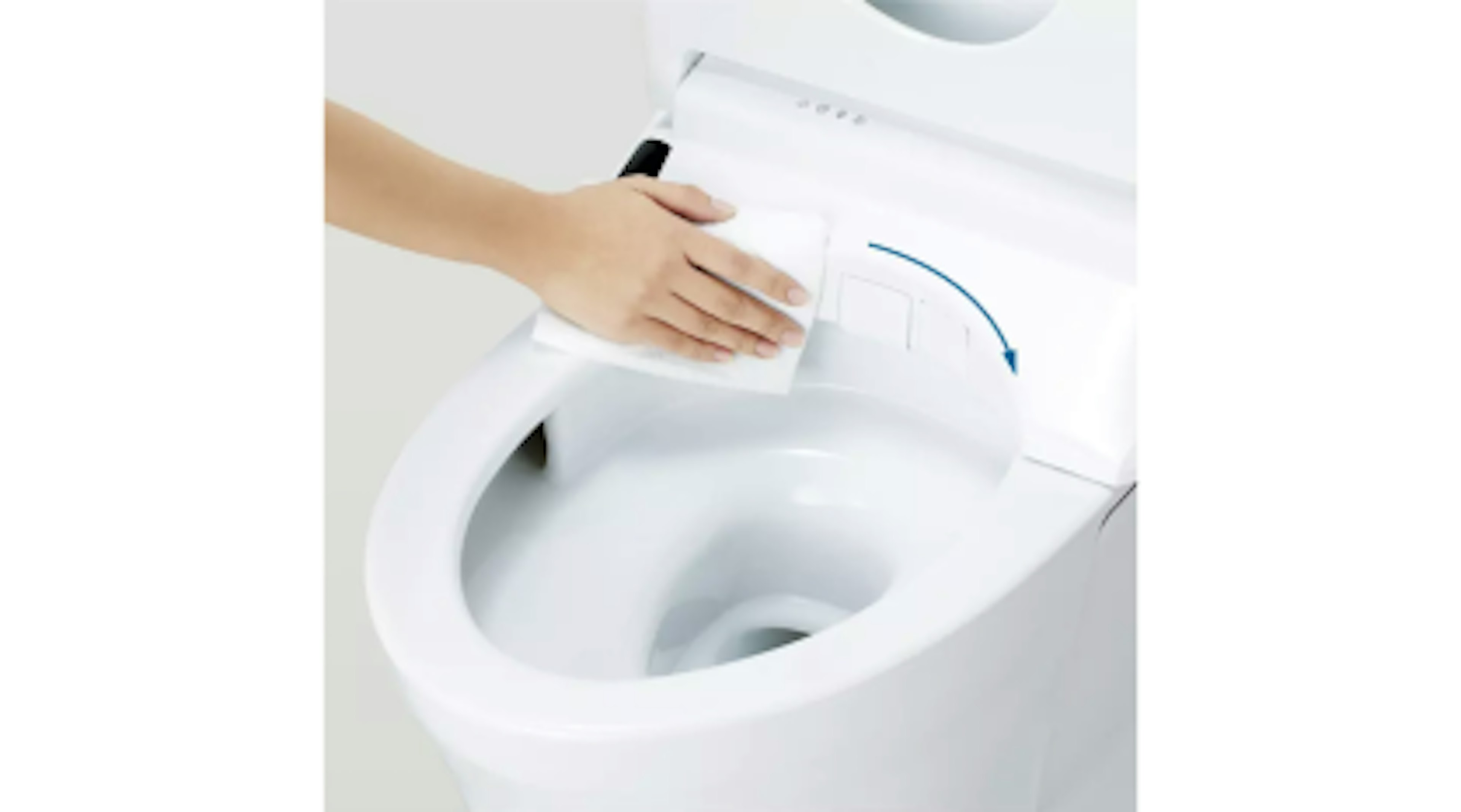 フチなしウォシュレット｜掃除もひとふき