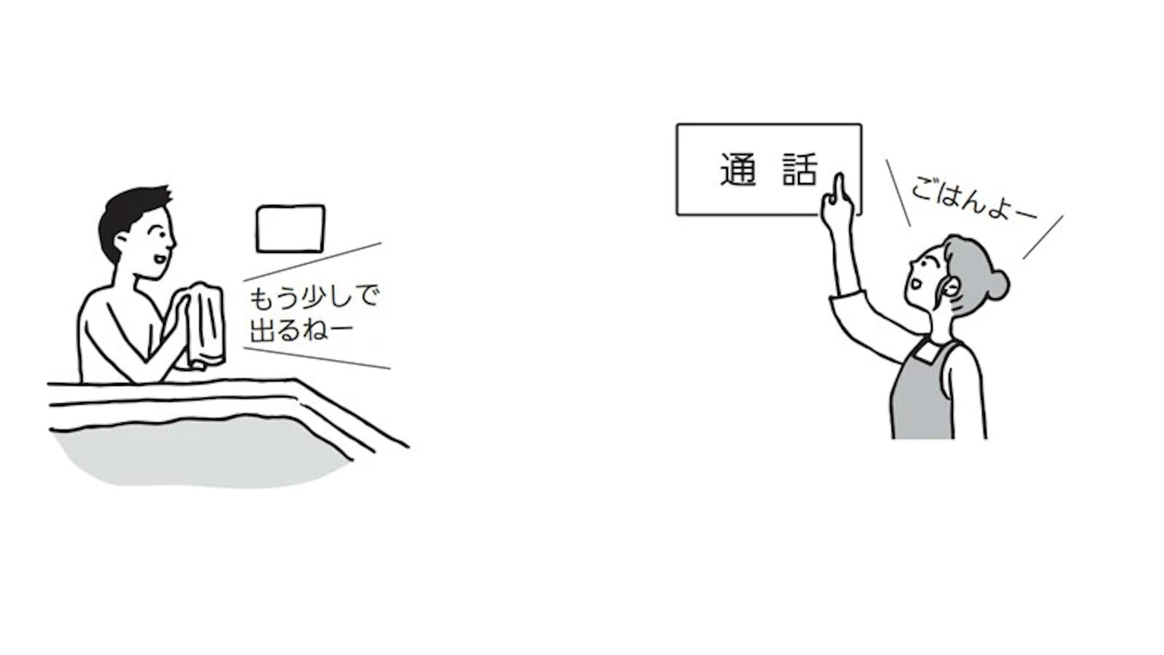 リモコンからお風呂とキッチンで通話