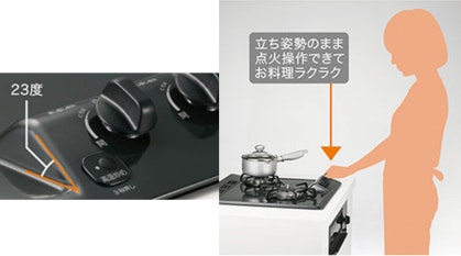 操作しやすい天面操作