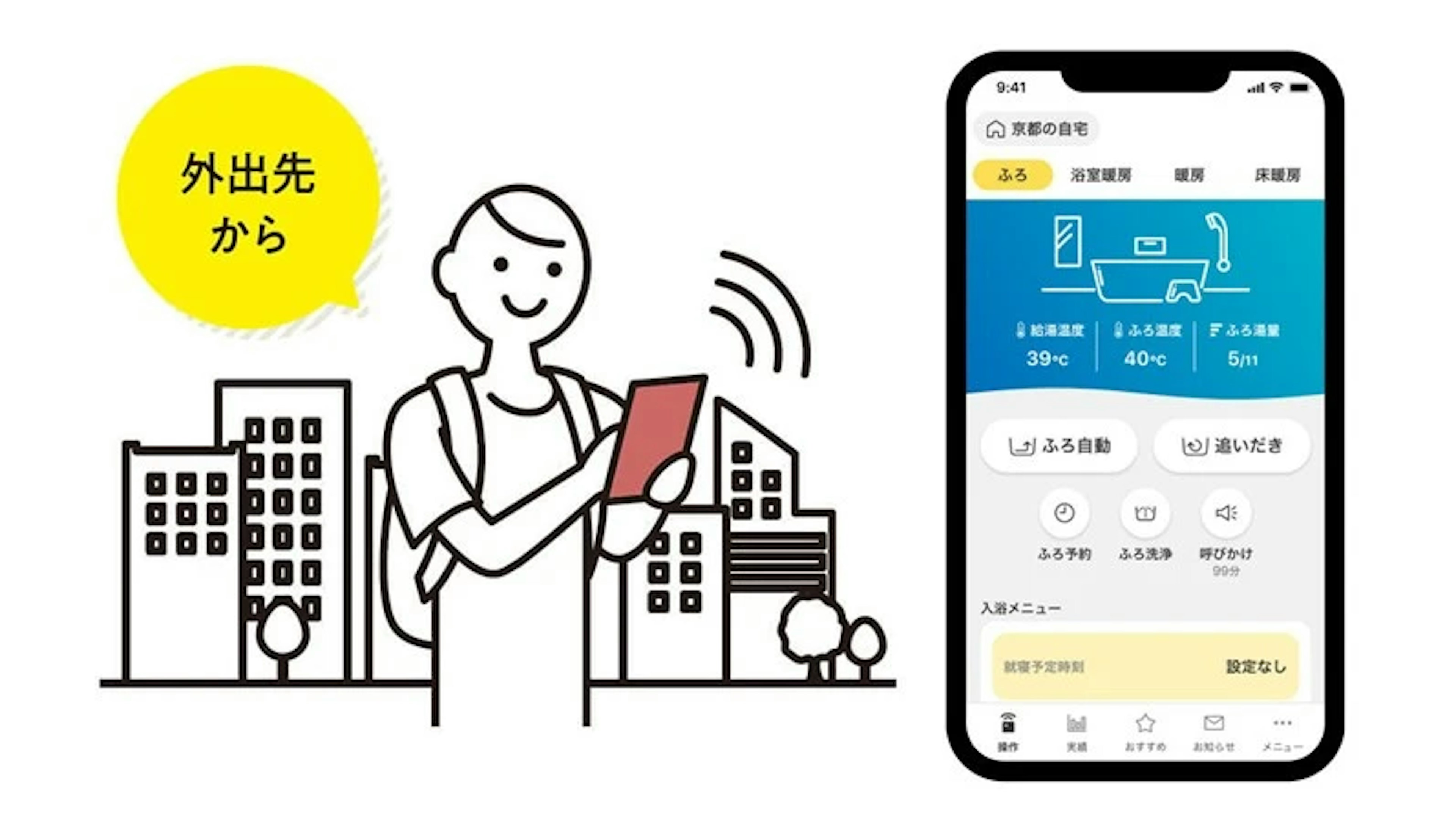 無線LAN対応リモコンで遠隔操作