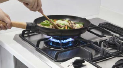 家庭用コンロ最大クラスの高火力