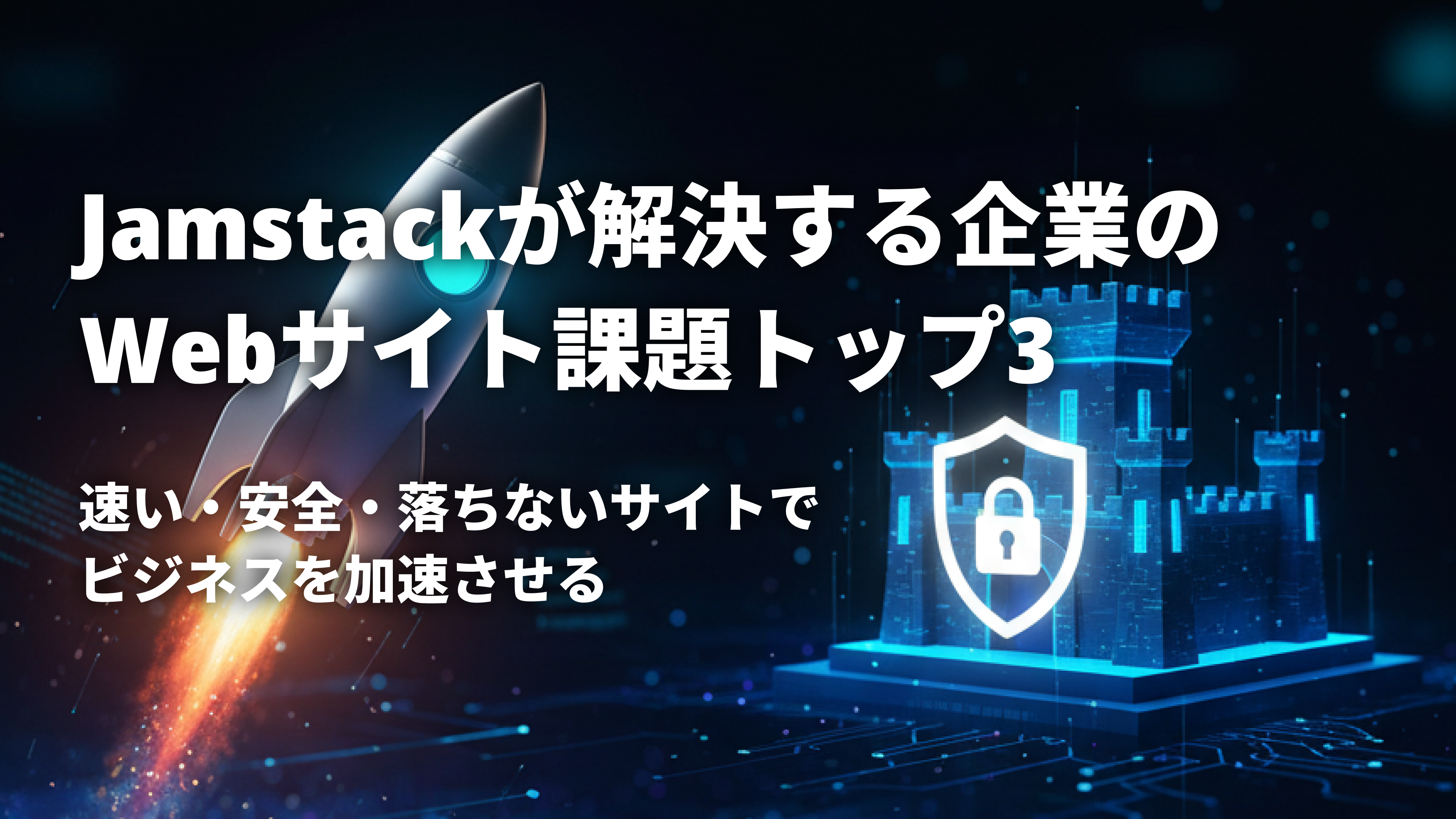 Jamstackが解決する企業のWebサイト課題トップ3：速い・安全・落ちないサイトでビジネスを加速させる