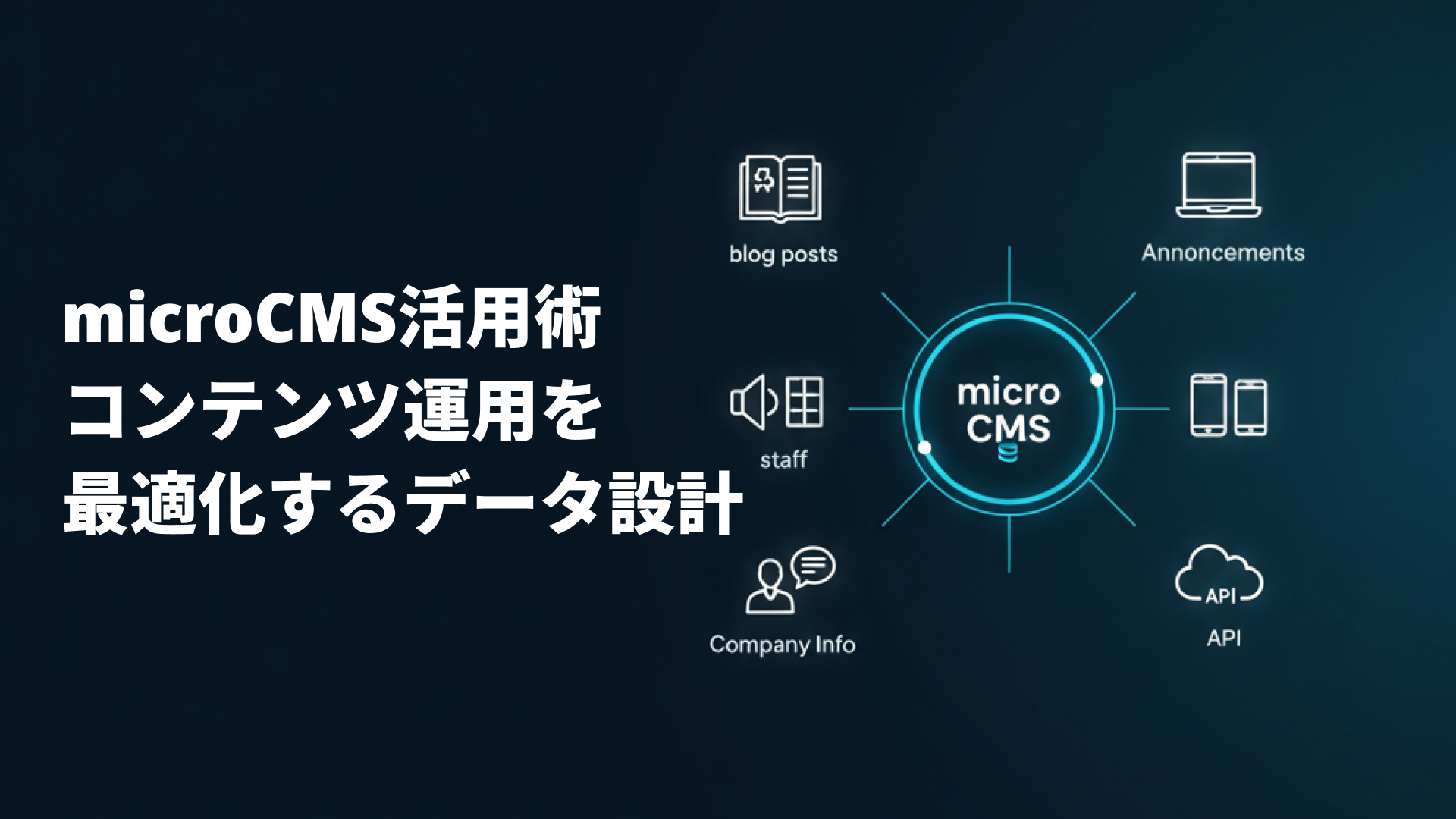 microCMS活用術:コンテンツ運用を最適化するデータ設計(スキーマ設計)入門
