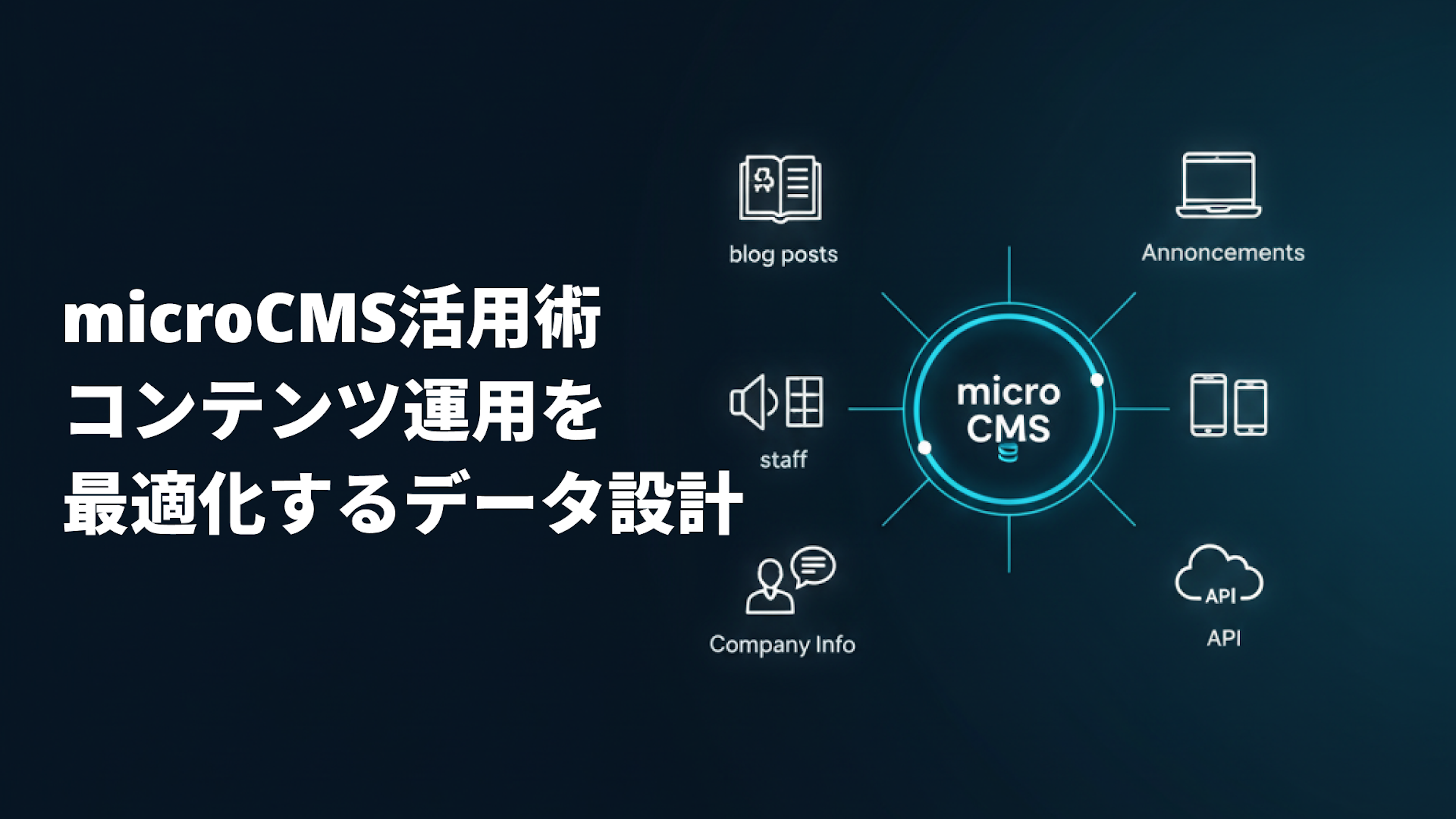 microCMS活用術:コンテンツ運用を最適化するデータ設計(スキーマ設計)入門