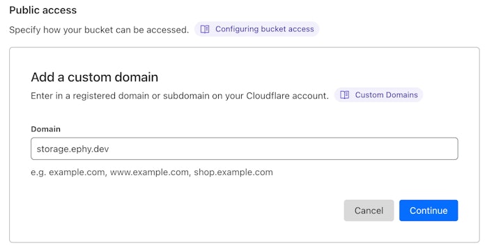 Cloudflare R2 カスタムドメイン設定
