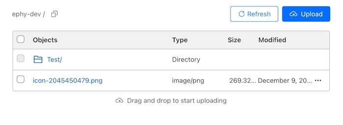 Cloudflare R2のWebUI
