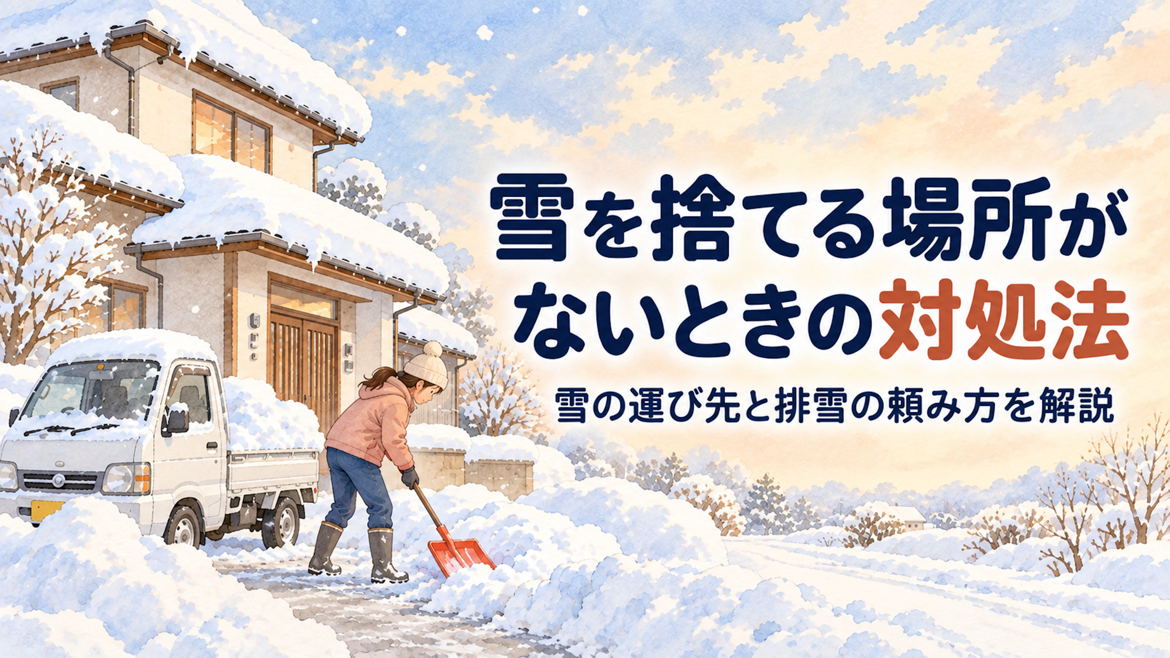 雪を捨てる場所がないときの対処法。雪の運び先の頼み方を解説