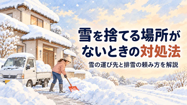 雪を捨てる場所がない！敷地がいっぱいになったときの対処法