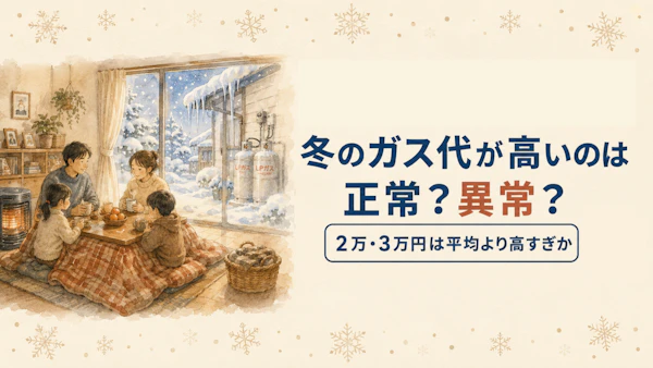 冬のガス代が高いのはなぜ？2万・3万円は平均より高すぎなのか