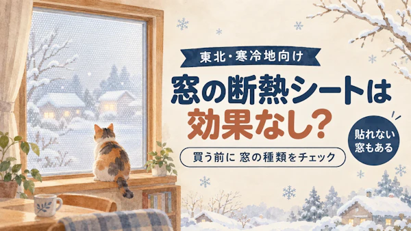 窓の断熱シートは効果なし？貼れる窓の見分け方【東北・寒冷地向け】