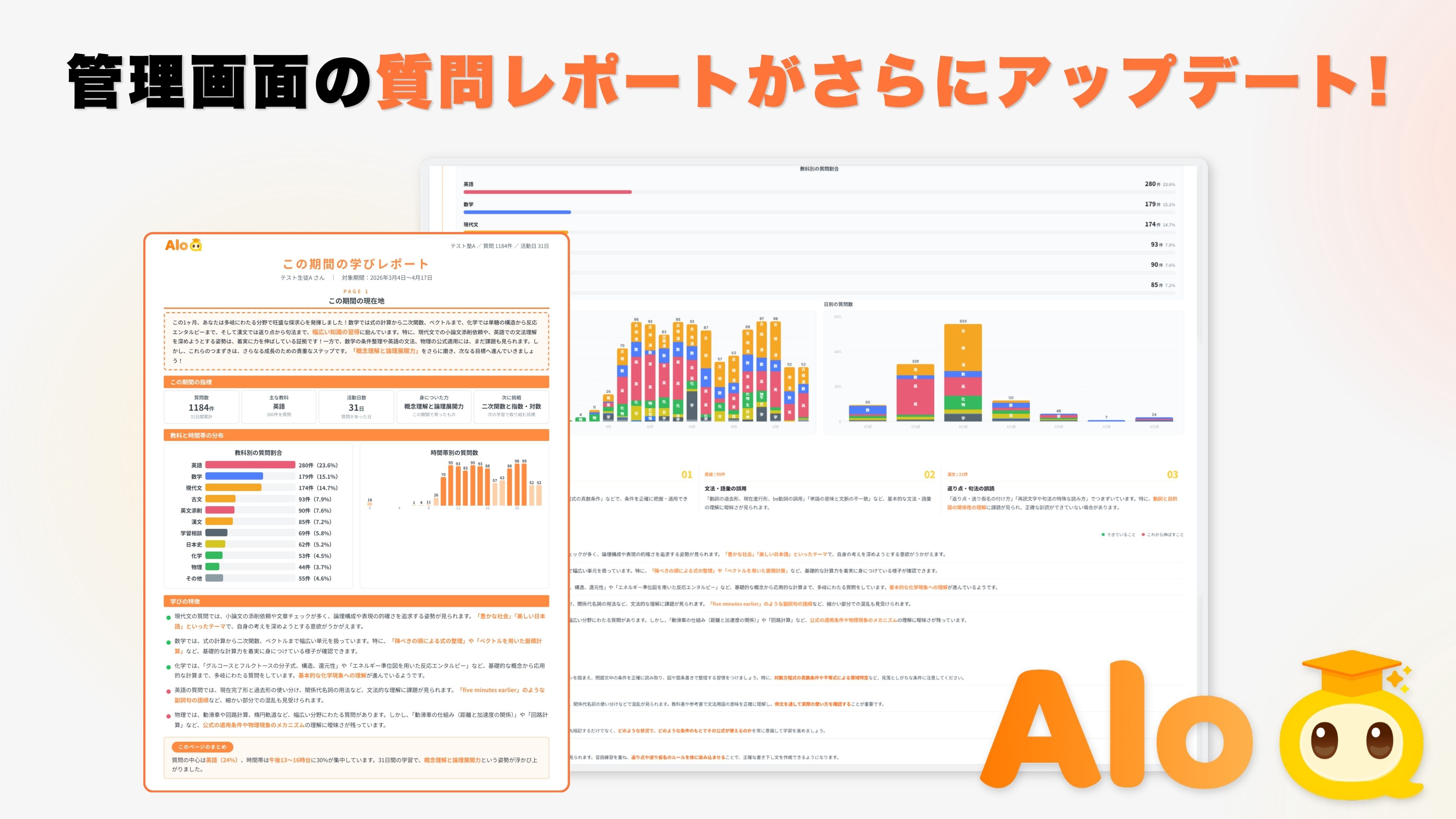 質問レポート機能