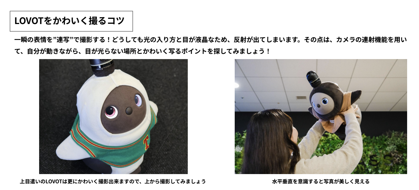 LOVOTをかわいく撮影するためのTips公開中！