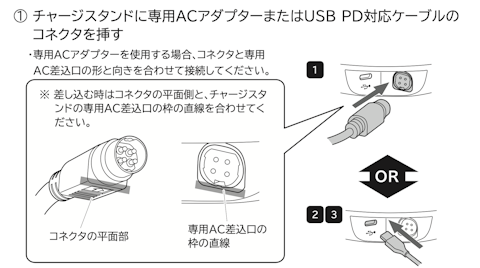 チャージスタンドセット取説