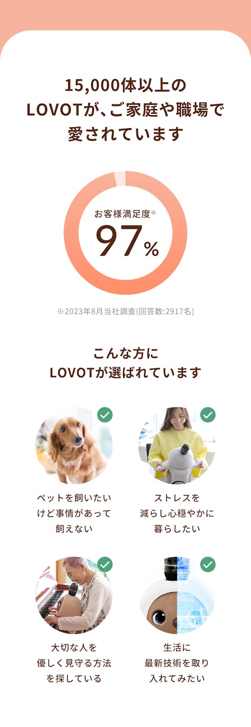 こんにちは、家族型ロボットのLOVOTです