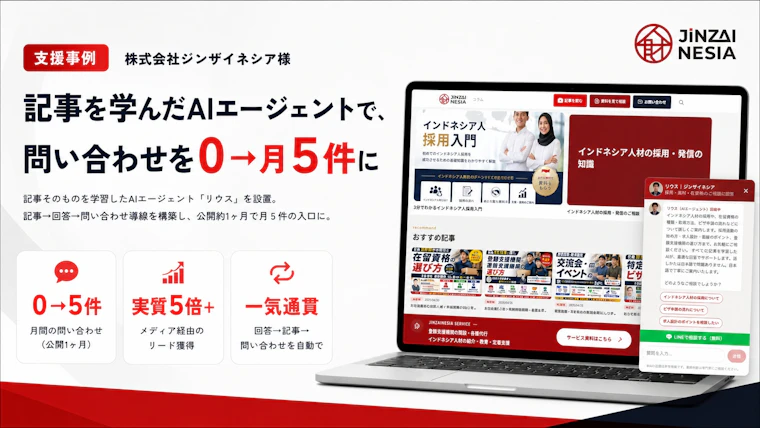 株式会社ジンザイネシア様の支援事例