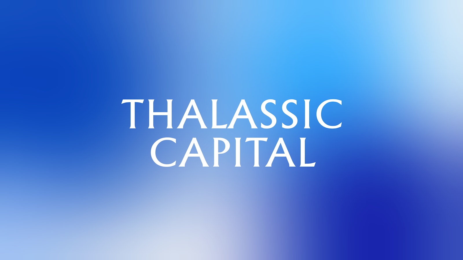 THALASSIC CAPITAL 1