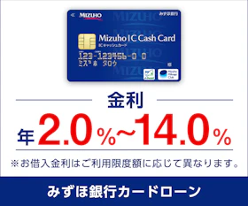 みずほ銀行 カードローン バナー画像