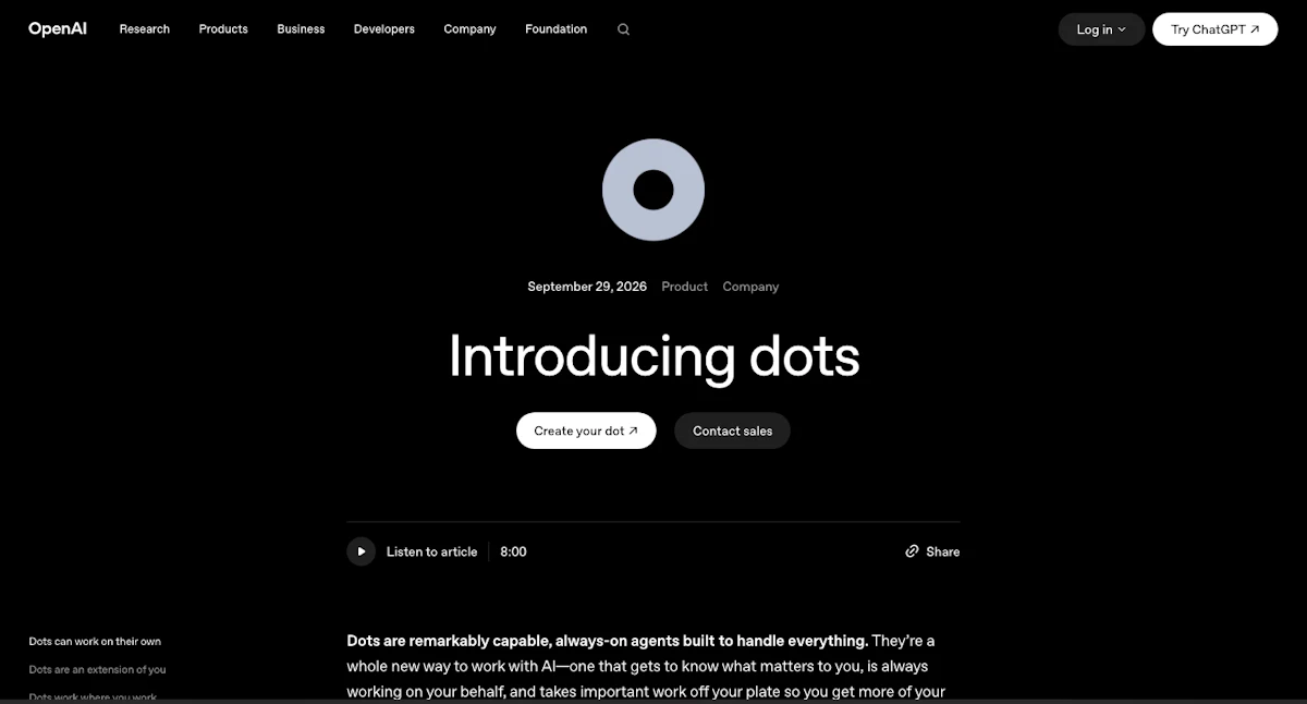 OpenAI dots 公式ページ