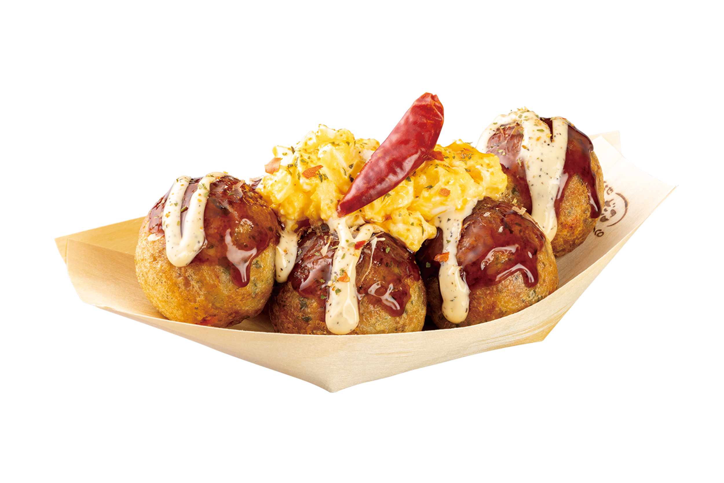 鷹を食え!鷹の爪を乗せたペペロンチーノ風たこ焼