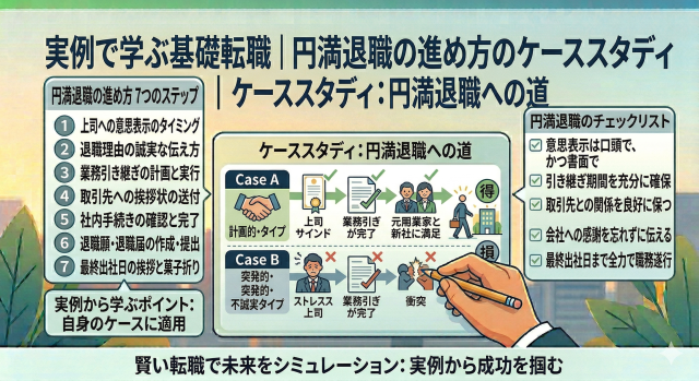 実例で学ぶ基礎転職｜円満退職の進め方のケーススタディ