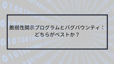 脆弱性開示プログラムとバグバウンティ:どちらがベストか?