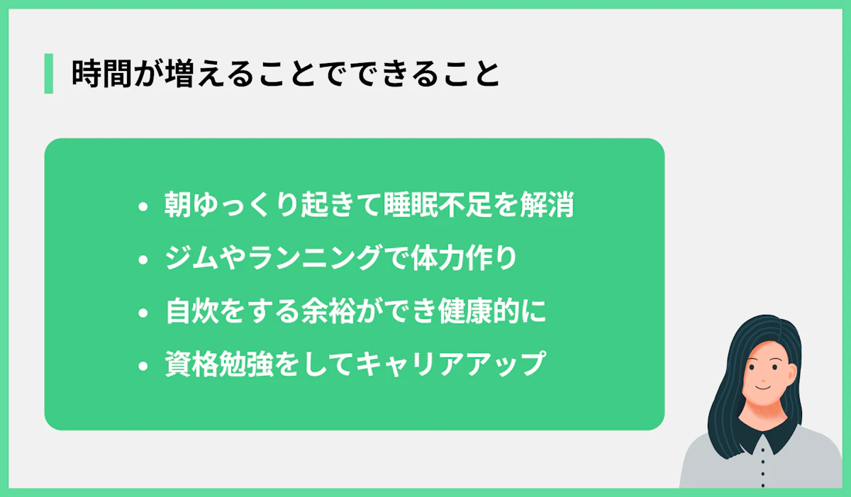 時間が増えることでできること