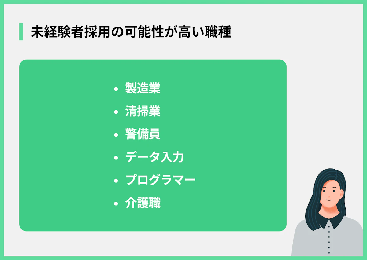 未経験者採用の可能性が高い職種