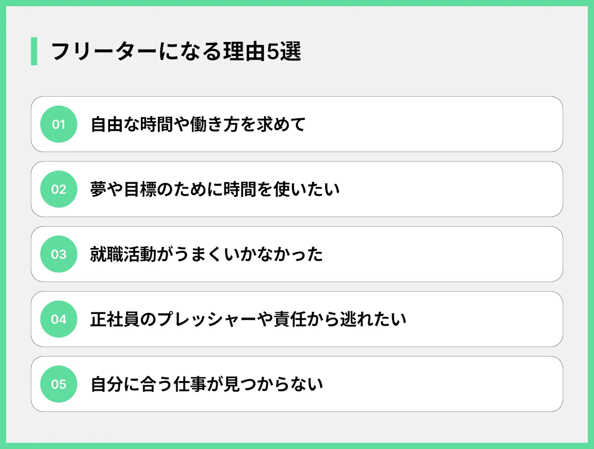 フリーターになる理由5選