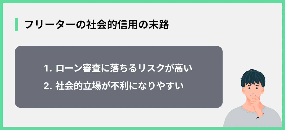 フリーターの社会的信用の末路