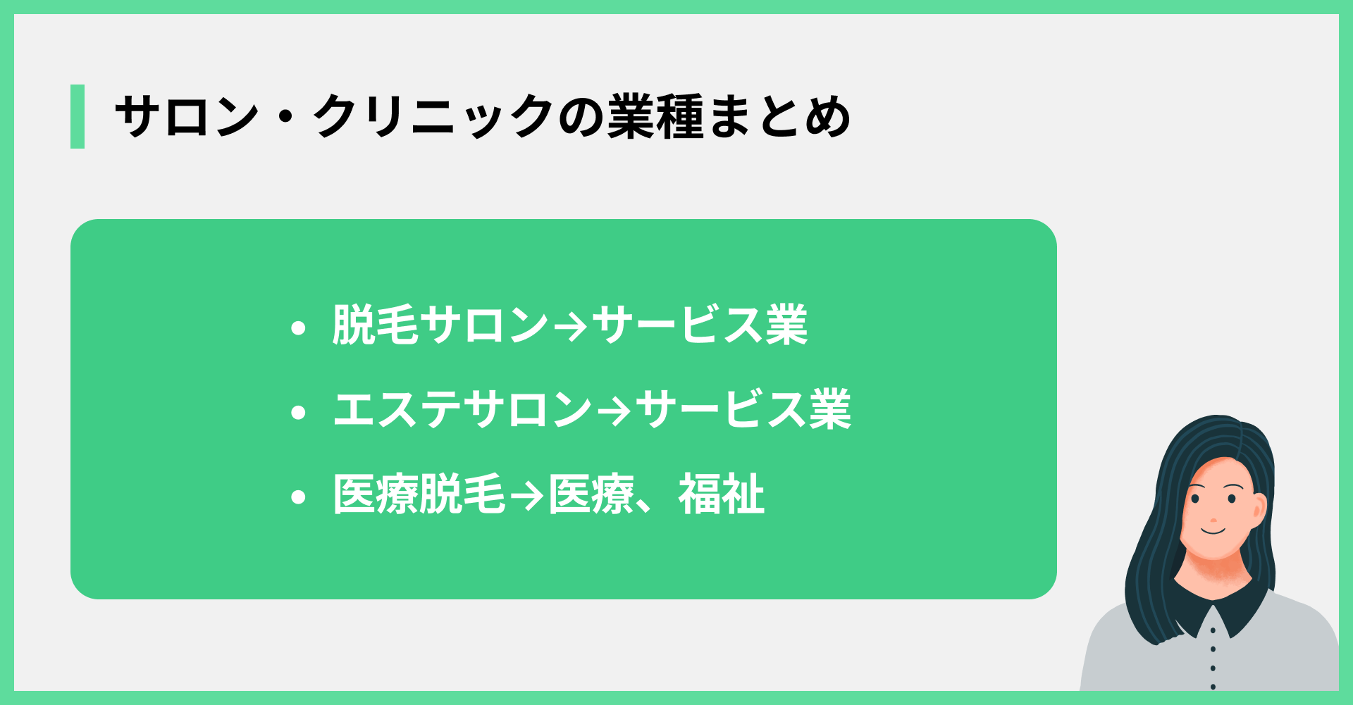 サロン・クリニックの業種まとめ