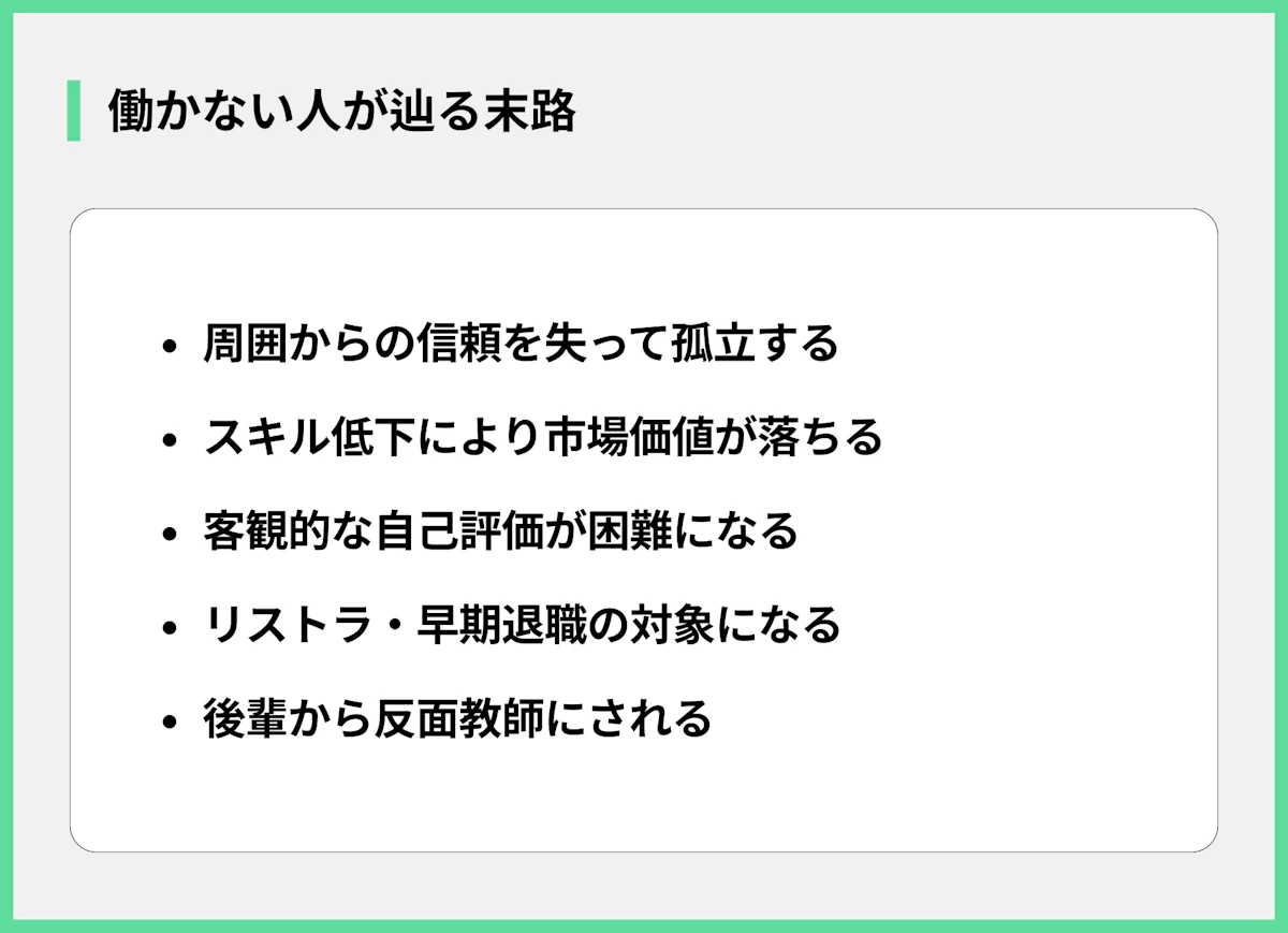 働かない人が辿る末路