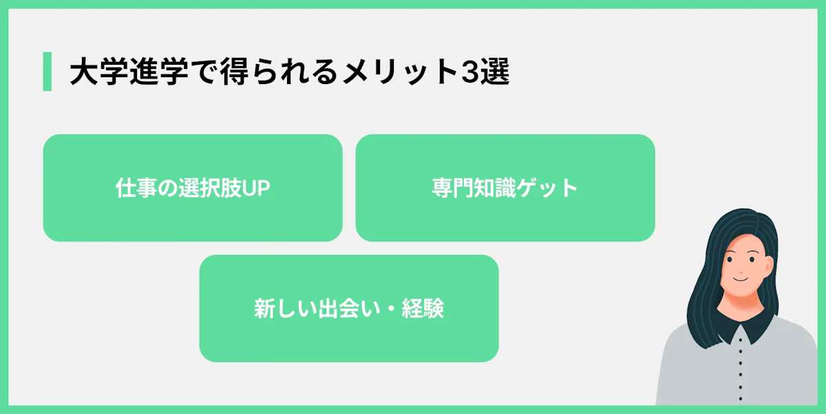 大学進学で得られるメリット3選