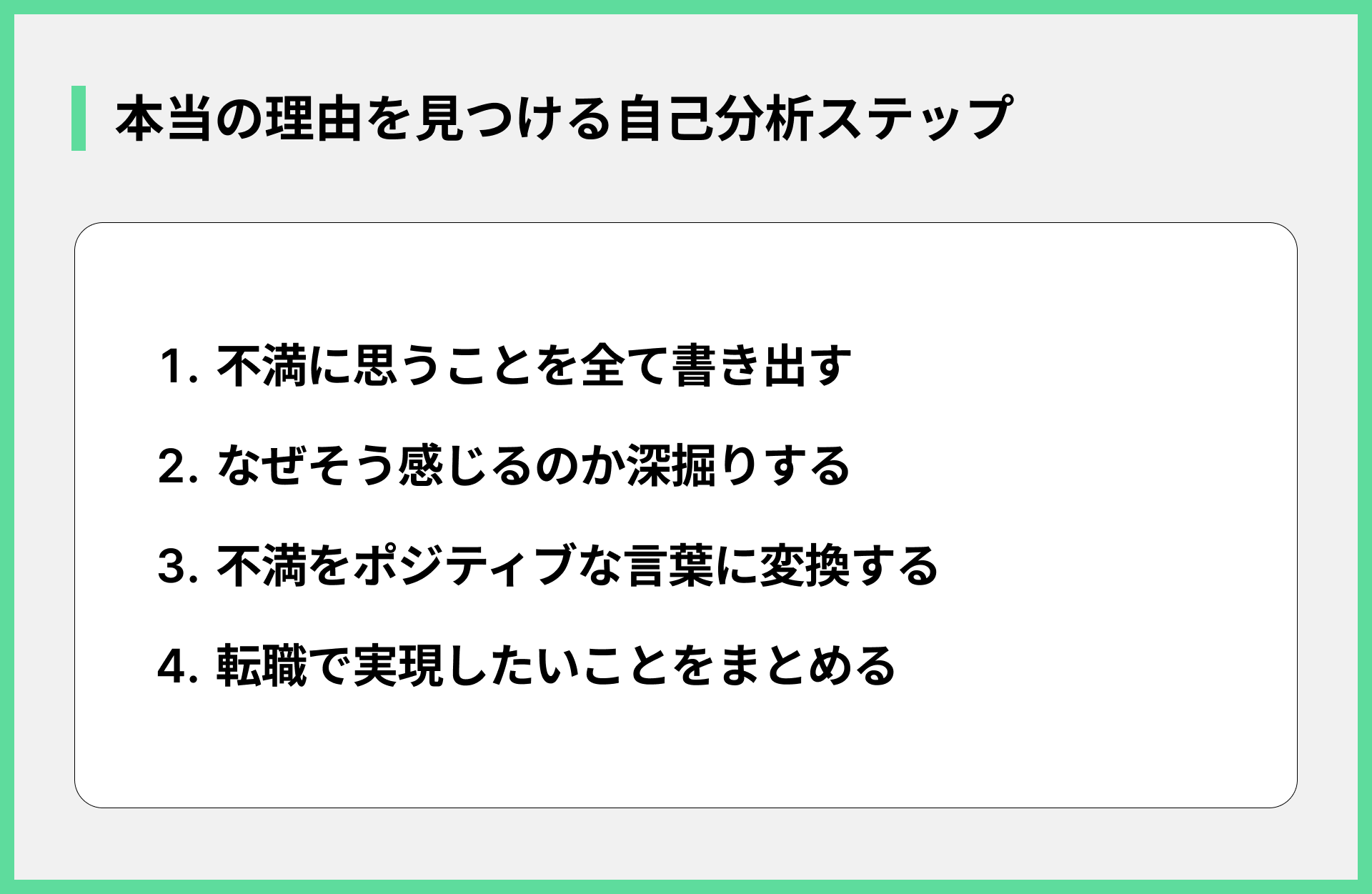 本当の理由を見つける自己分析ステップ