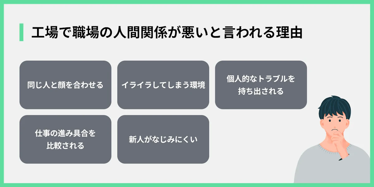工場で職場の人間関係が悪いと言われる理由