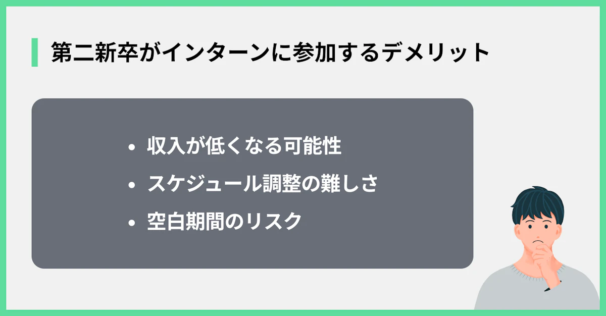 第二新卒がインターンに参加するデメリット