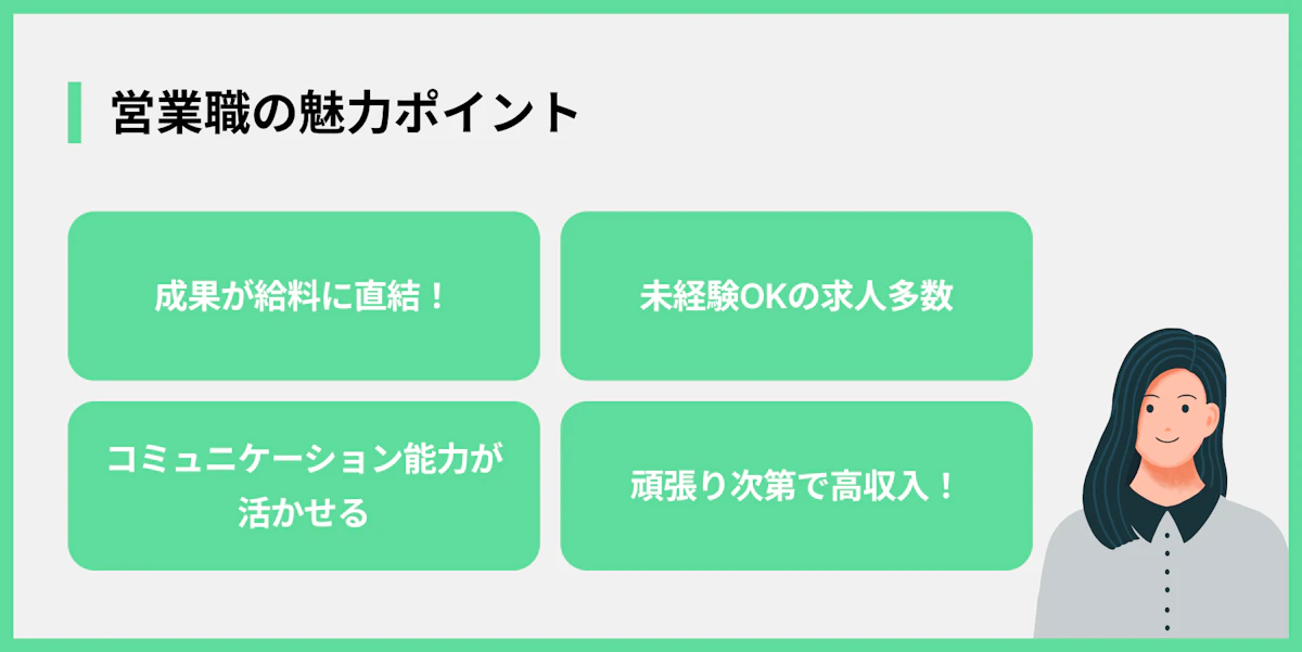 営業職の魅力ポイント