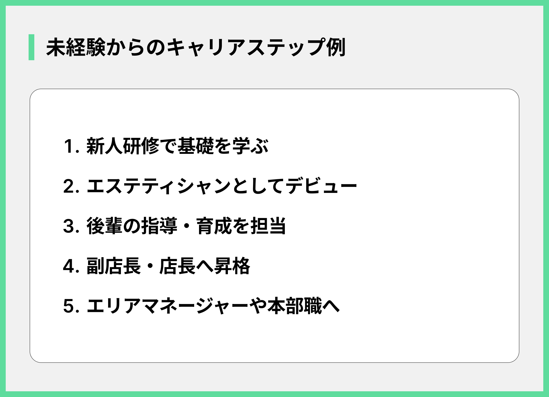 未経験からのキャリアステップ例
