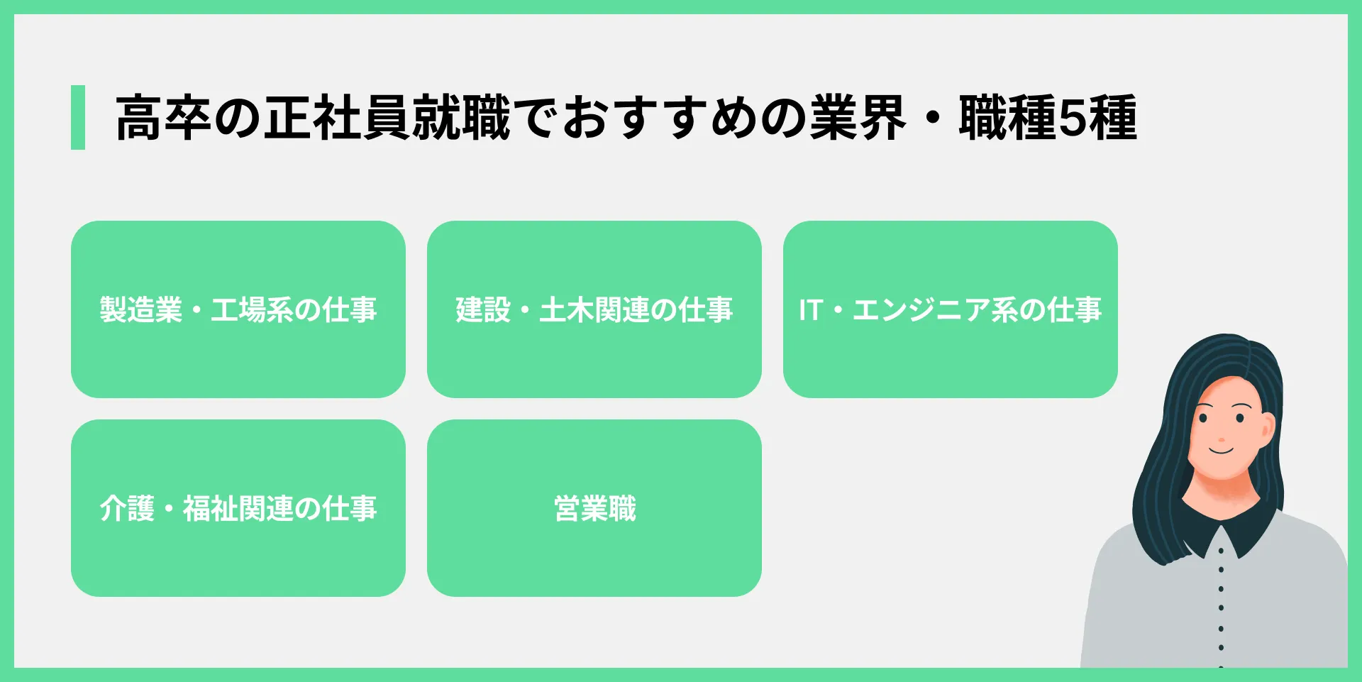 高卒の正社員就職でおすすめの業界・職種5種