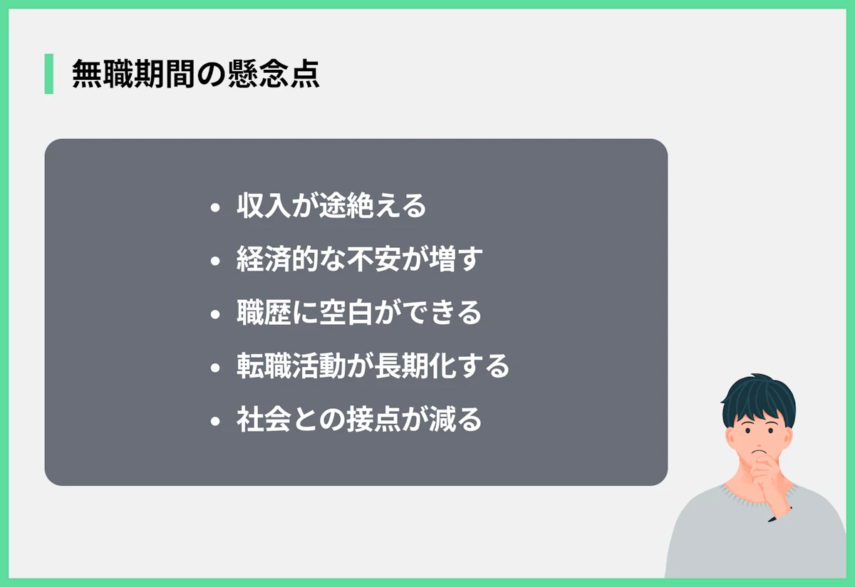 無職期間の懸念点