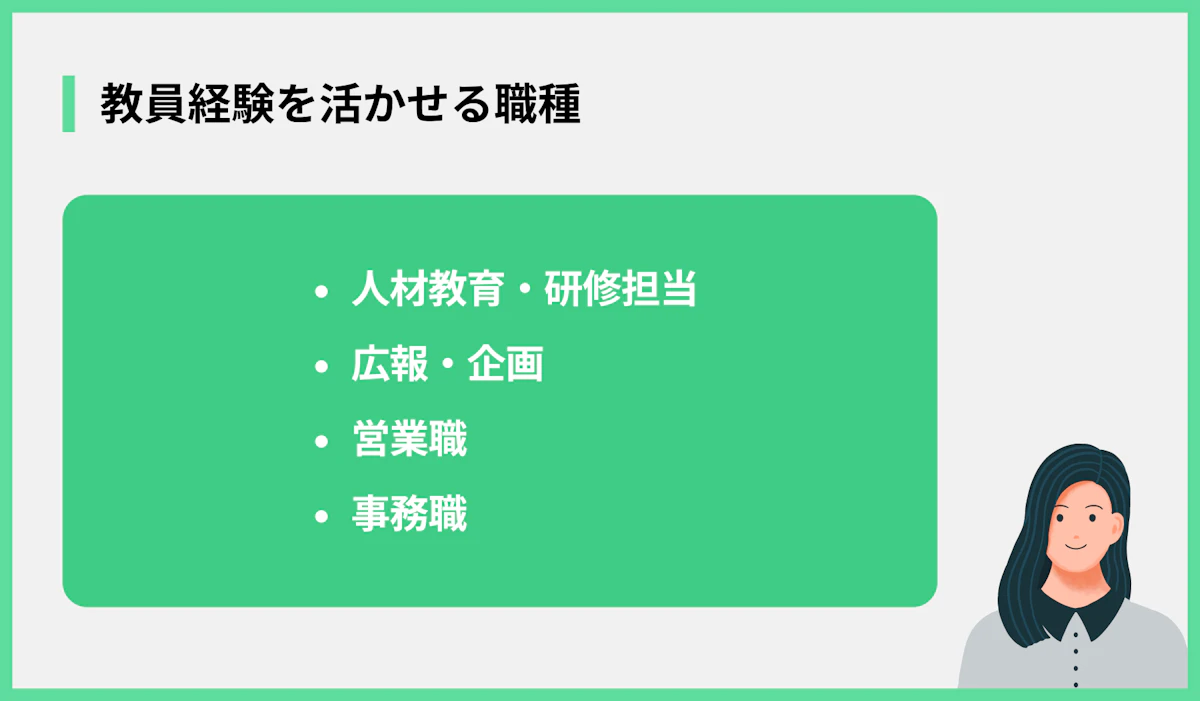 教員経験を活かせる職種