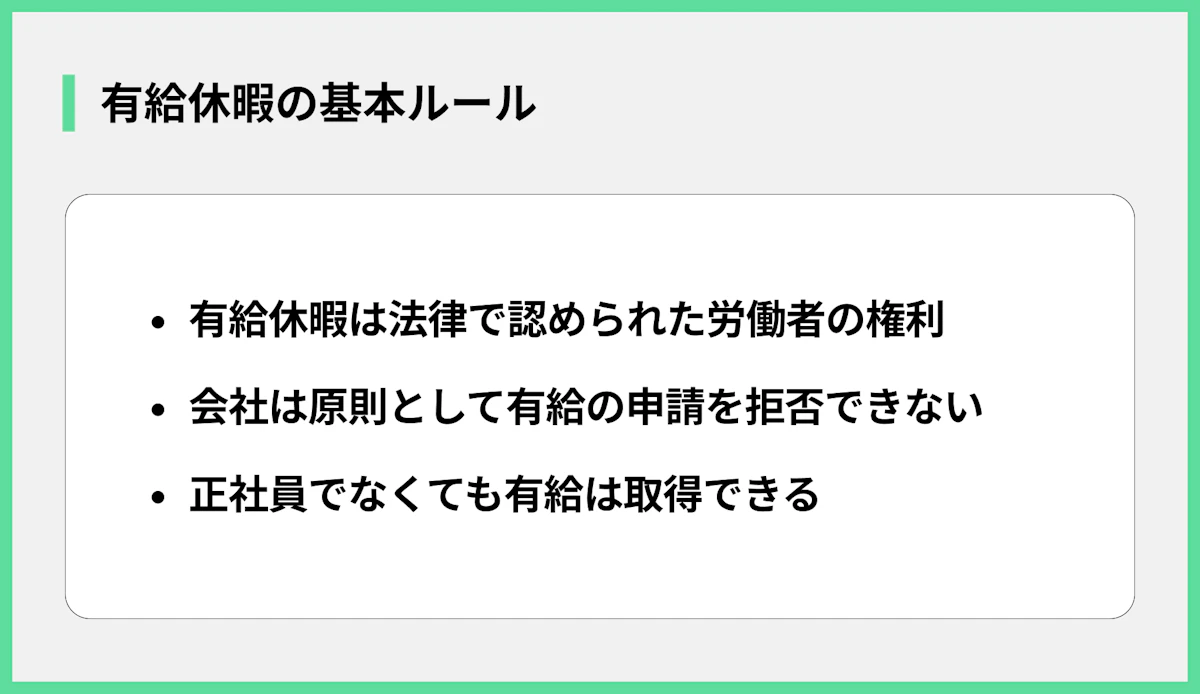 有給休暇の基本ルール