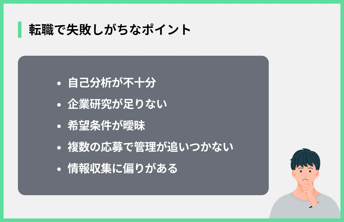転職で失敗しがちなポイント