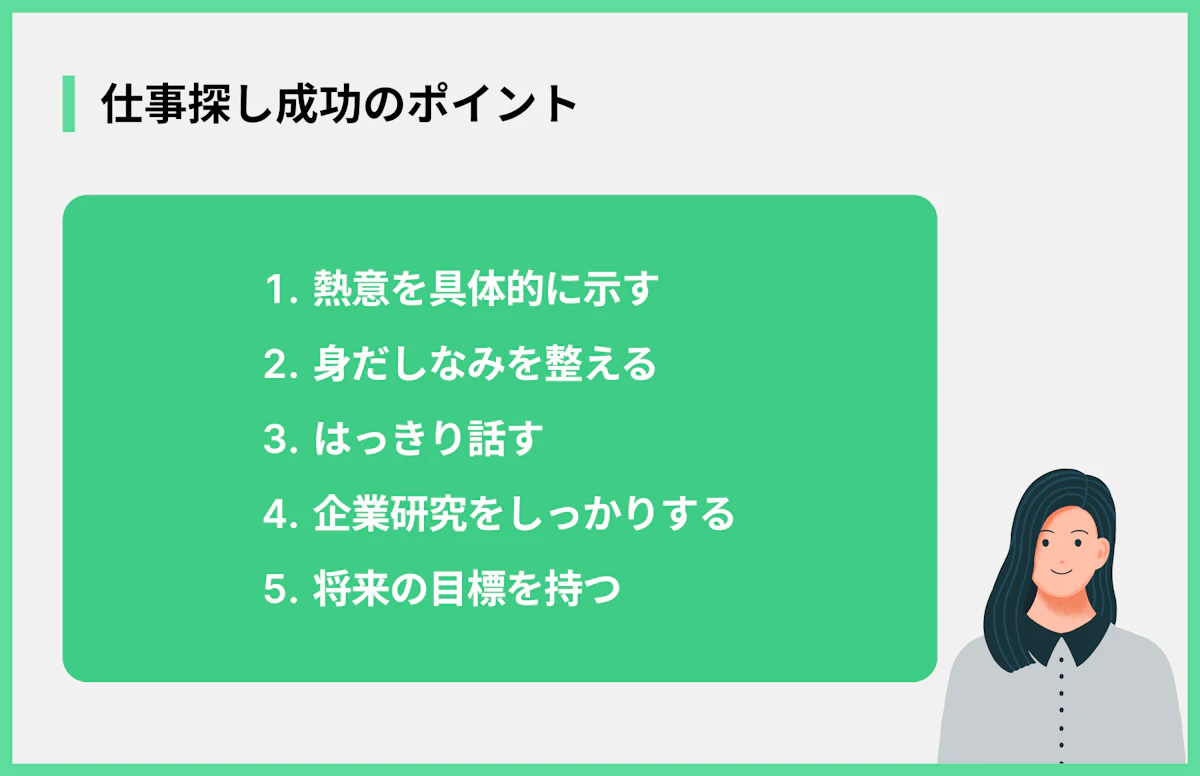 仕事探し成功のポイント